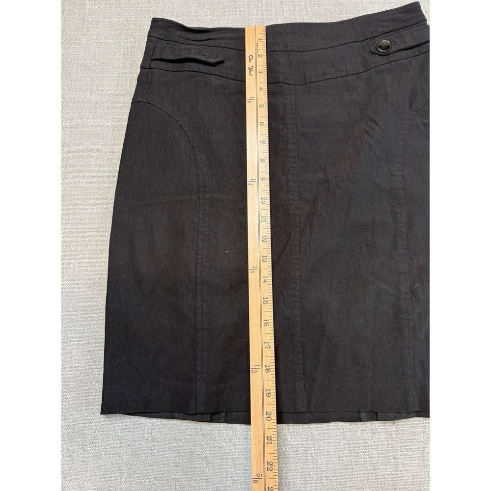 Studio 1940 Womens Skirt sz 6 Black Pencil Knee Length Lightweight Stretch - Picture 4 of 5